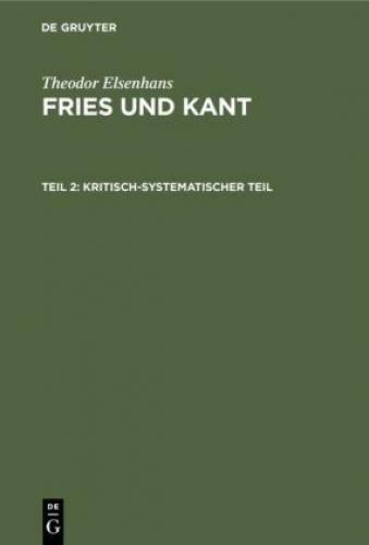 Thumbnail - Kritisch-systematischer Teil Grundlegung Der Erkenntnistheorie Als