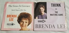 LOT of 2 Brenda Lee 45 w PS The Grass is Greener, Waiting Game / Think ex