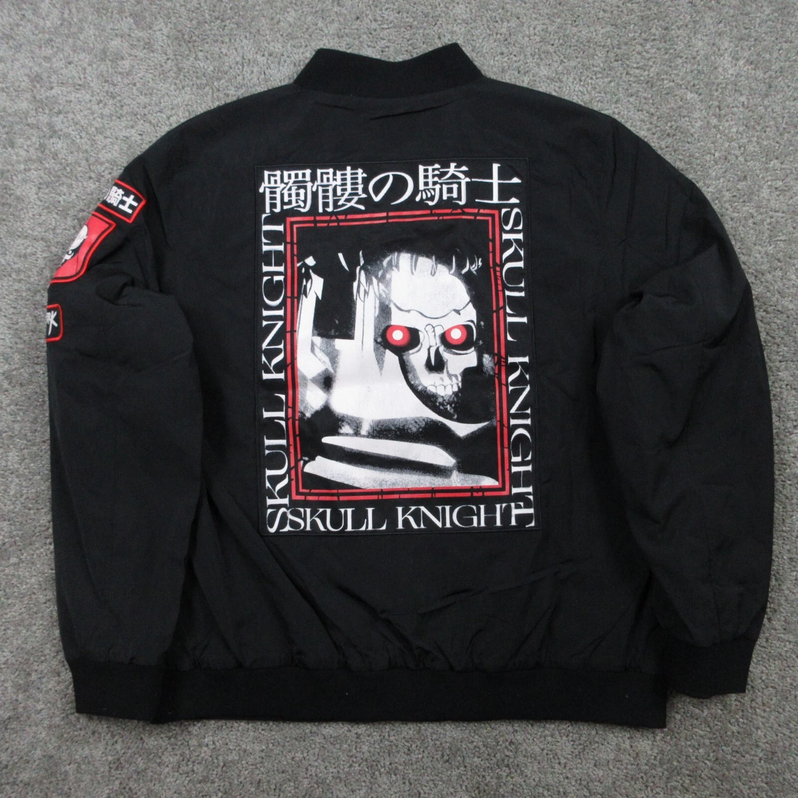 Berserk Jacket Mens XXL 2XL Black Skull Knight Bomber Windbreaker Coat Anime NWT - product detail image 1