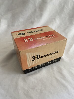 Vntg View-Master 3Dimension 3-D Viewer Model E in Original Box w/Original Papers