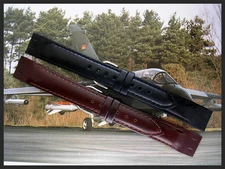 18mm Brown Open End Military strap watchband Wire Lug IW SUISSE 8 10 12 14 16 20