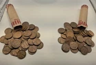 Two Wheat Penny Rolls-Lot of 100 Coins. Mixed rolls of 1940-1949 dates