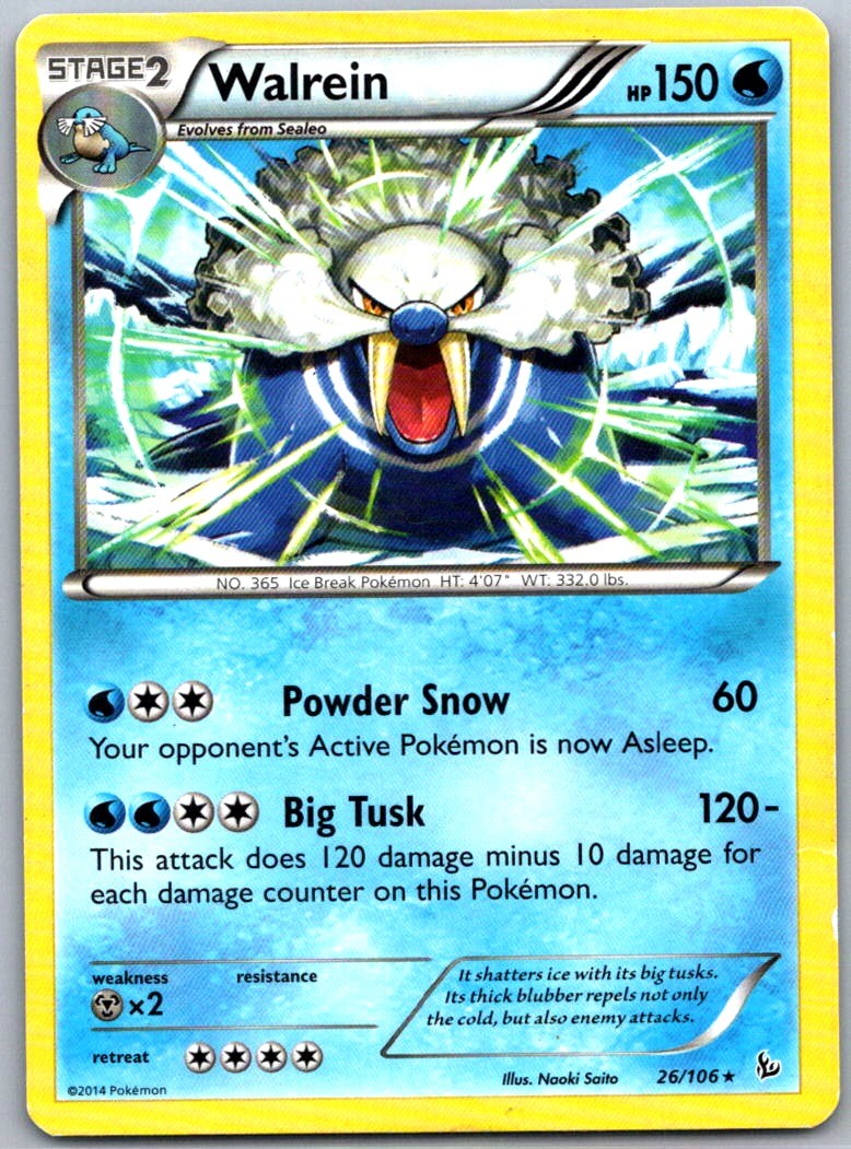 Walrein 26/106 -XY - Flashfire Rare NM