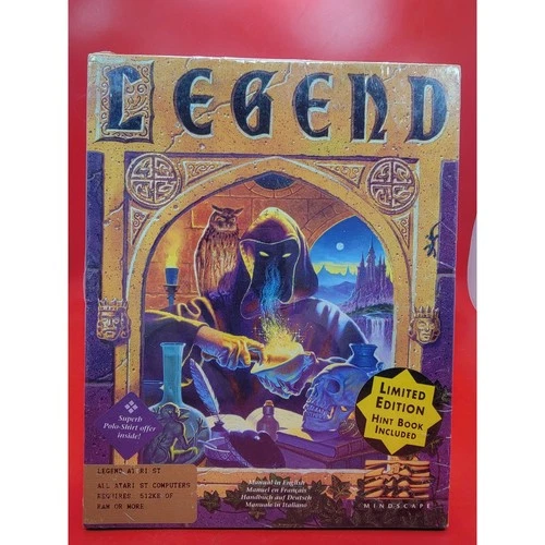 Legend Atari ST Limited Edition Hint Book Included New Sealed