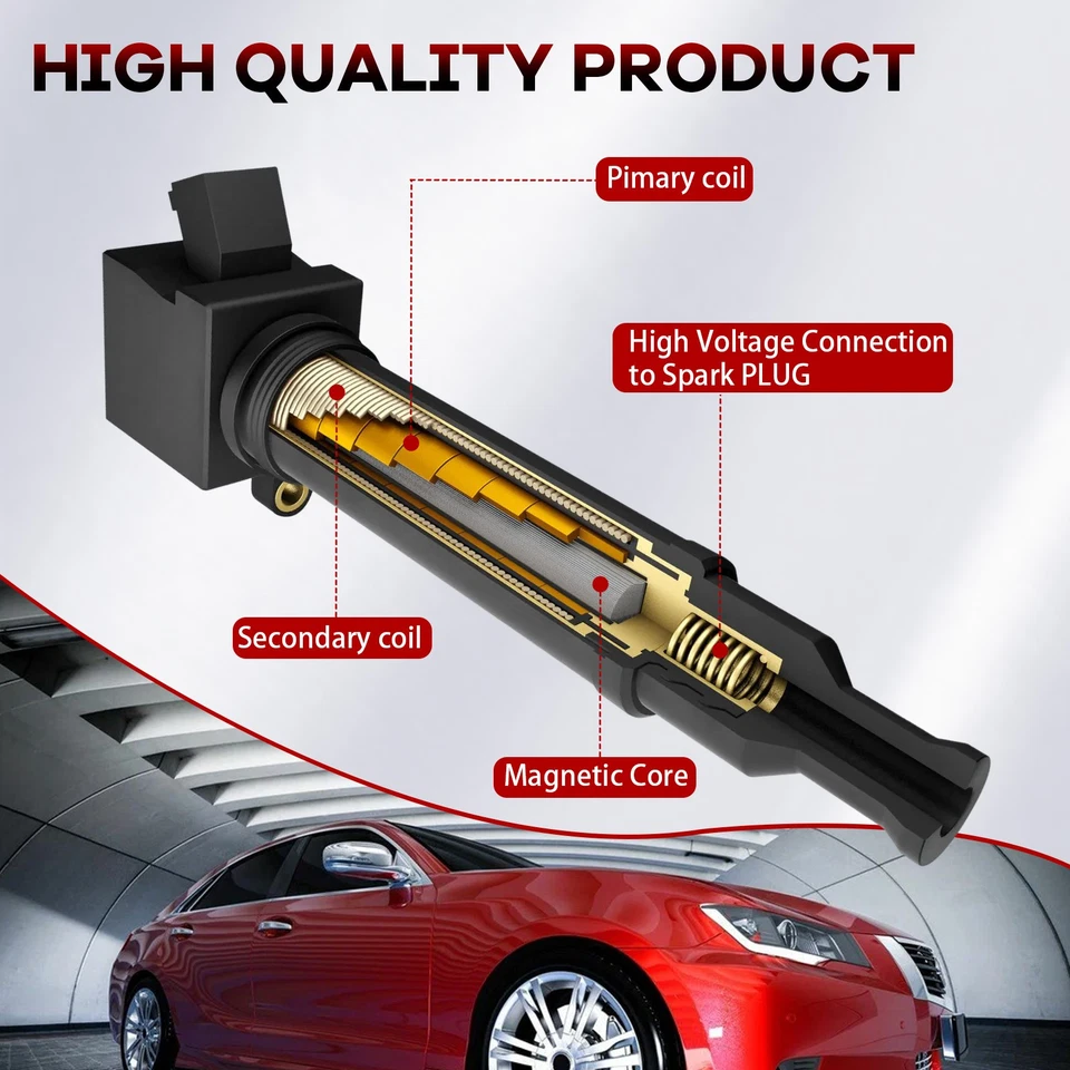 4X Ignition Coil Pack UF781 and Spark Plugs For 2017-2022 Honda Civic l4 1.5L US - Image 4 of 4