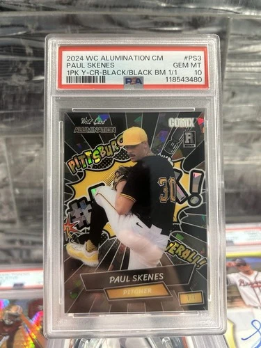 2024 WC Alumination CM Paul Skenes  #1PK  Y-CR-Black/Black 1/1 PSA 10!!🔥🔥
