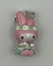 Sanrio Characters My Melody Floral Wreath Headband Mini Figure Charm Zip Pull