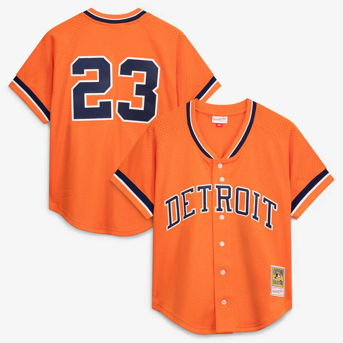 極美品Mitchell&Ness TIGERS 23 Gibson Jersey Men's Mitchell & Ness Kirk Gibson Orange Detroit Tigers