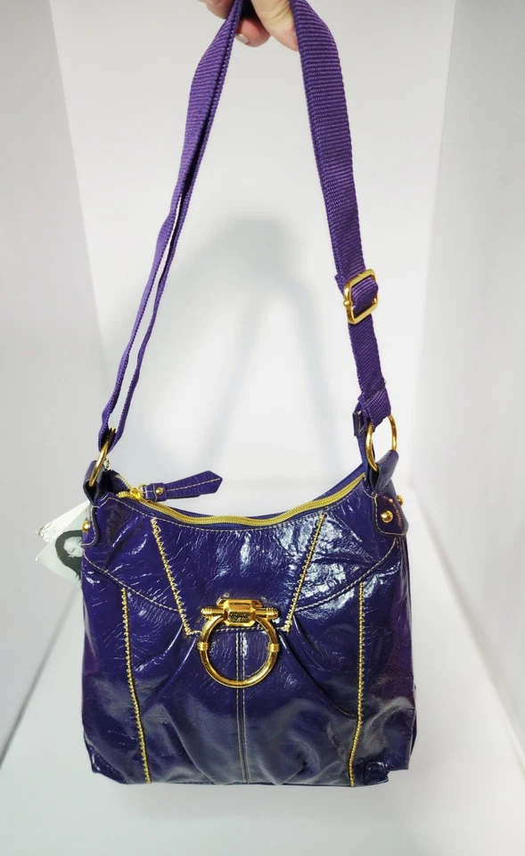 NUEVO CON ETIQUETAS DE COLECCIÓN BABY PHAT By Kimora Lee Bolso de Mano Púrpura Grande Años 90/Y2K Bolso de Hombro Foto 3 de 4