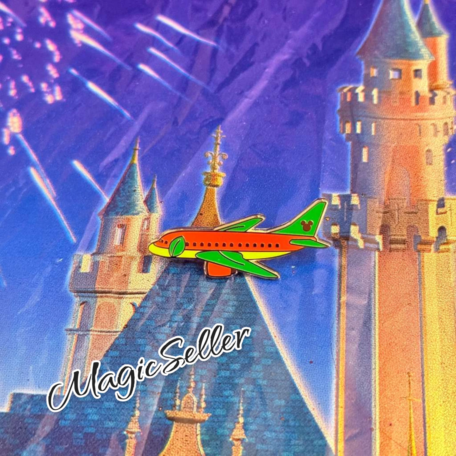 Disney Hidden Mickey Airplane Orange Bird Plane WDW Pin