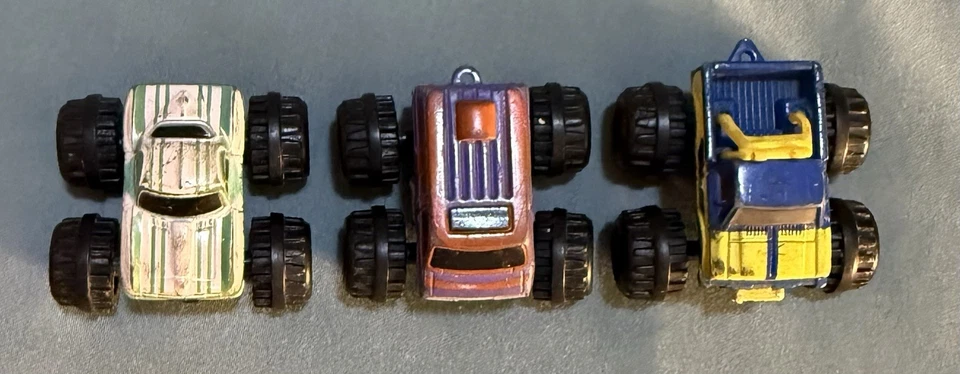 Micro Machines 4x4 Monster Truck x3  Lue Datsun Truck - ‘64 Corvette - Chevy Van - Image 2 of 4