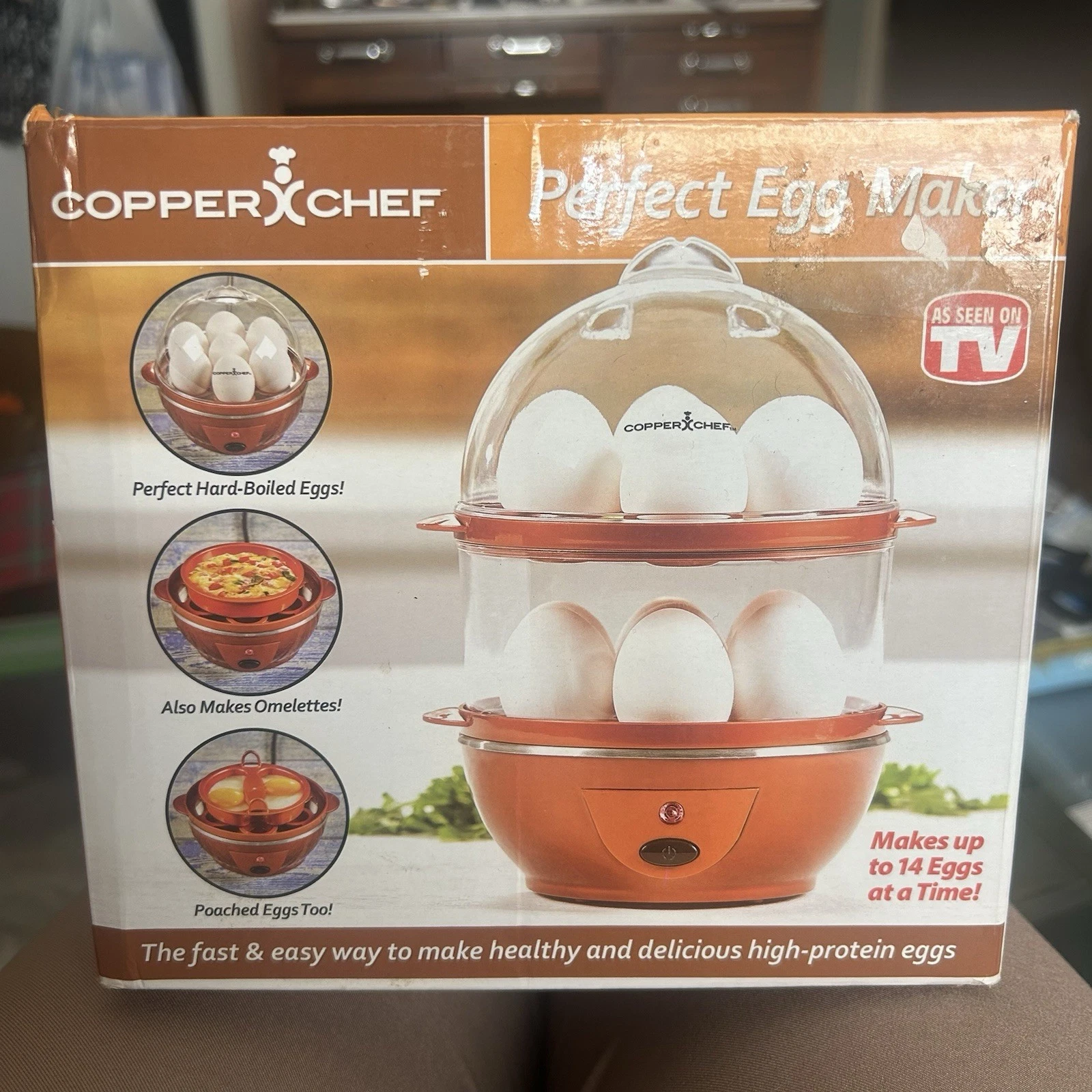 Copper Chef Perfect Egg Maker Electric Hard Boiled Omelettes Poached 14 Eggs
Opens in a new window o