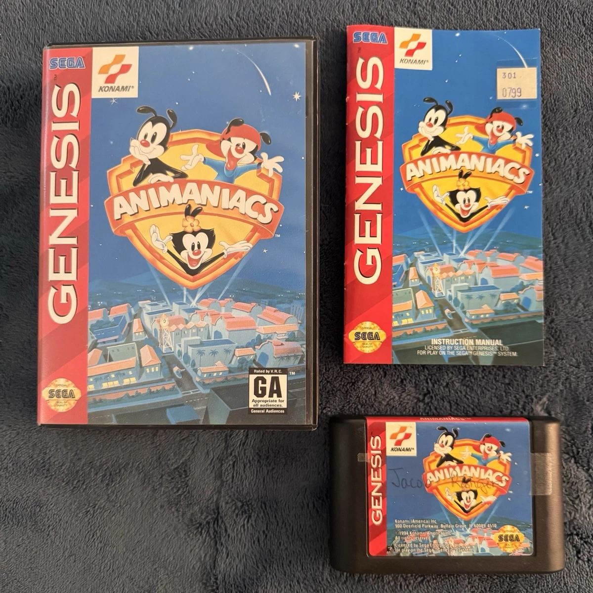 animaniacs de en eu fr us 1994 platform sega genesis mega drive