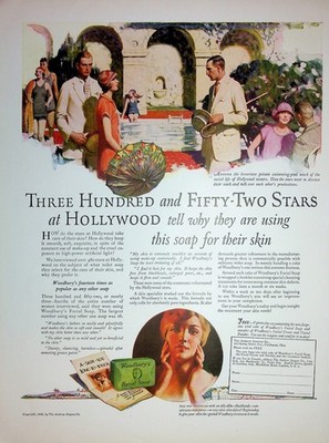 Original 1925 Vintage Health & Beauty Ad: Woodbury's Facial Soap,Skin love Touch