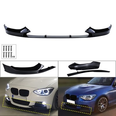 1 Set Front-Stoßstange Spoilerlippe Hochglanz schwarz Für BMW 1er F20 F21 LCI
