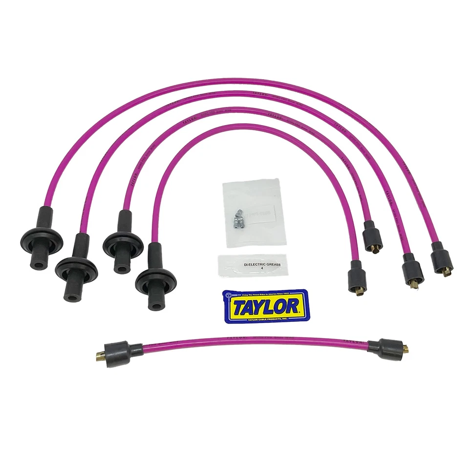 Taylor Cable 74791 Pink 8mm Spiro-Pro Spark Plug Wires for Type 1 Beetle - Image 2 of 4
