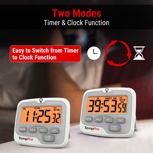 Large LCD Digital Kitchen Cooking Timer Count-Down Up Clock Loud Alarm Magnetic