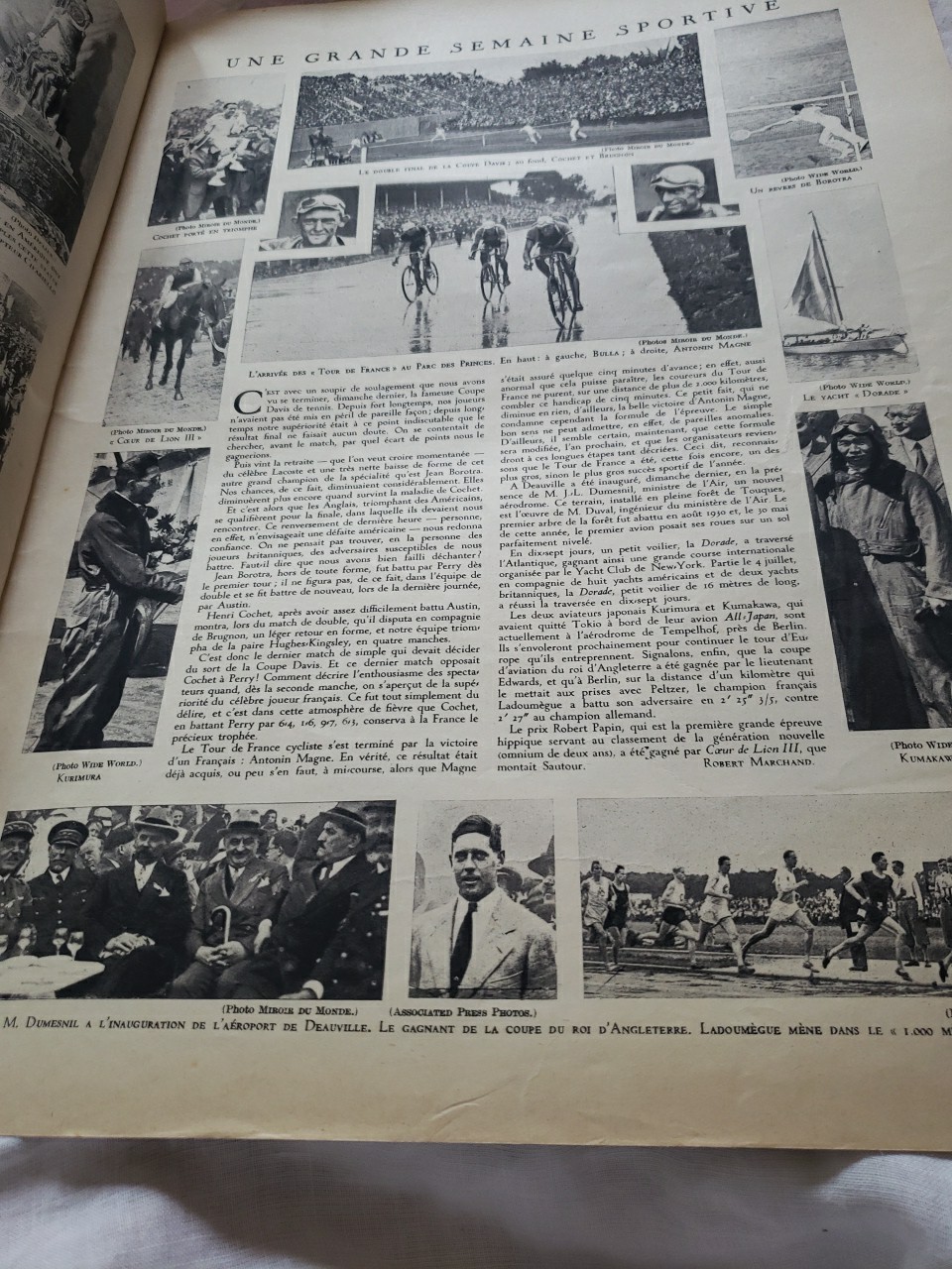 Le Mirour Du Monde,  1 Aout 1931. French Magazine 