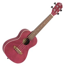 B-WARE Ortega RURUBY Konzert Ukulele Okoume 18 B&uuml;nde Raspberry Red Silber Satin