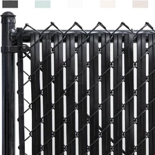Fenpro Chain Link Black Privacy Slat For 4ft High Fence Bottom Lock