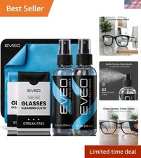 Eyeglass Cleaner Spray - Glasses Cleaner No Streaks Technology Microfiber C...