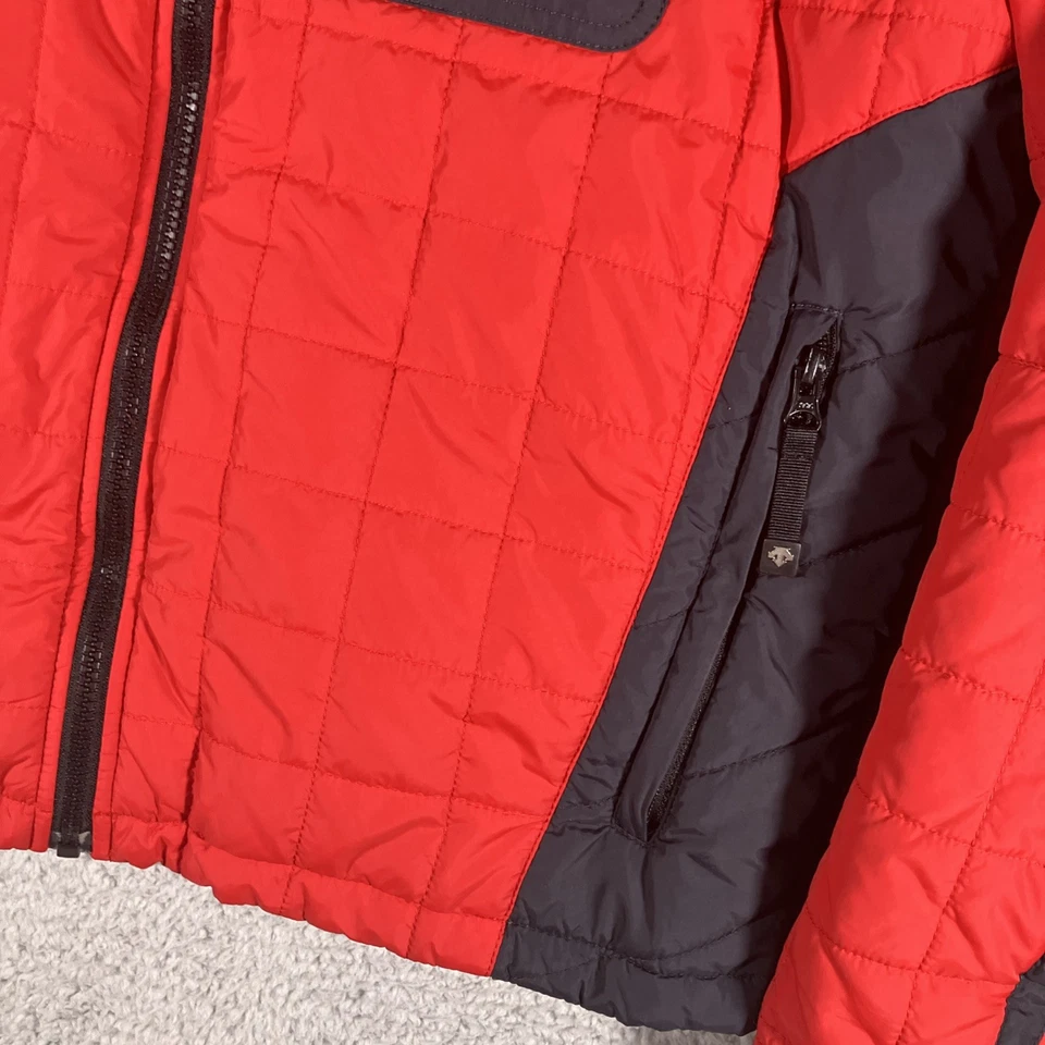 Descente Quilted Puffer Full Zip Jacket Mens Large Red Black Skiing Gorpcore - Image 3 of 4