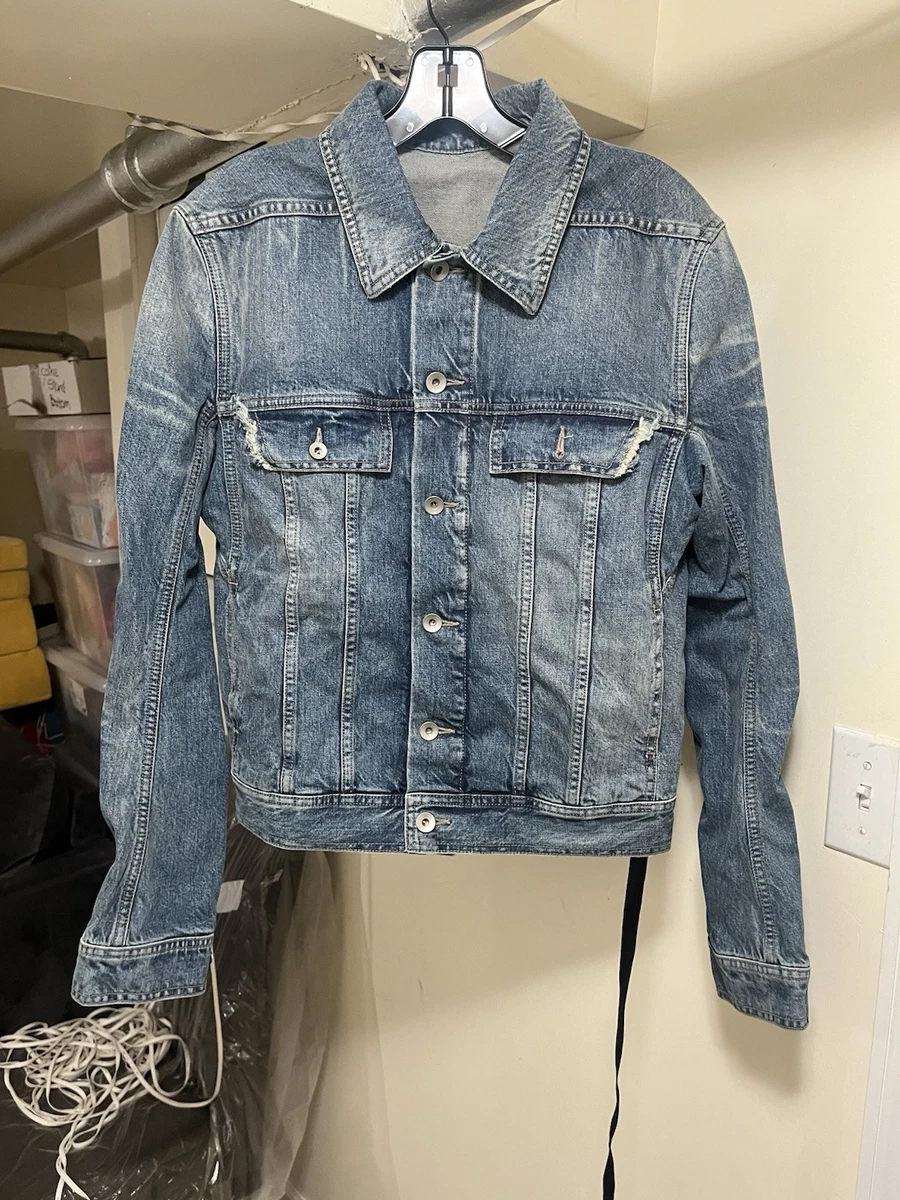 Rick Owens Blue Denim Coats, Jackets & Vests for Men for Sale