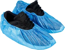 200 Pack Waterproof Non Slip Disposable Shoe Covers Indoor Outdoor Booties Blue