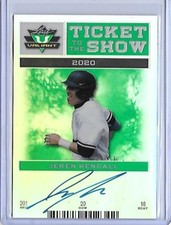 2017 Leaf Valiant TTTS Jeren Kendall Green Prismatic RC Auto 43/99 Dodgers
