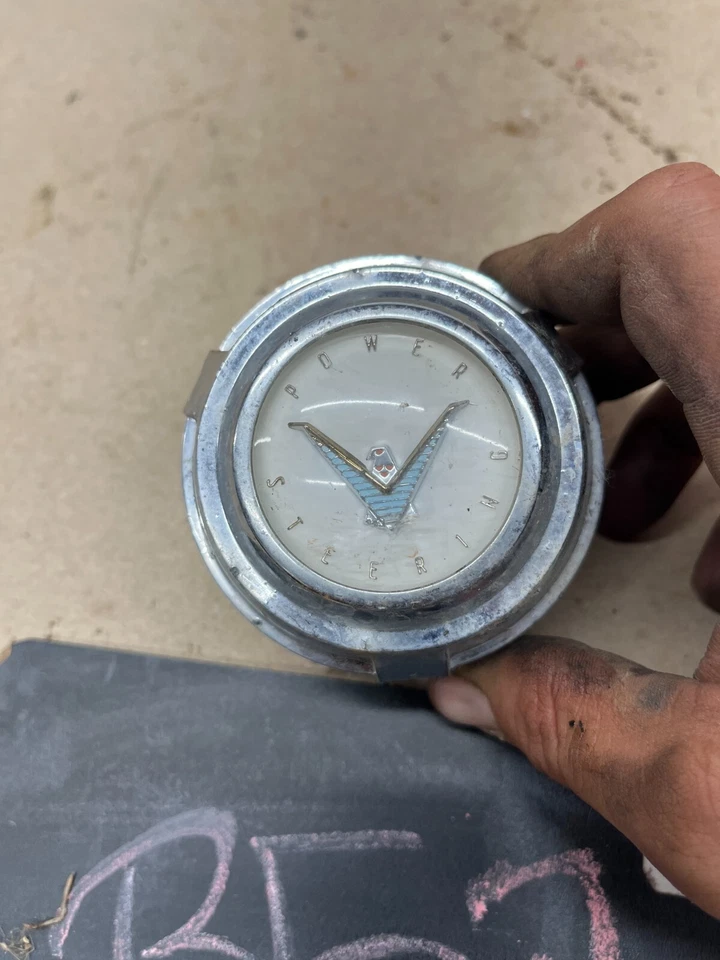 55 Buick Roadmaster Century 1955 volante bocina botón OEM 56 dirección asistida Foto 4 de 4