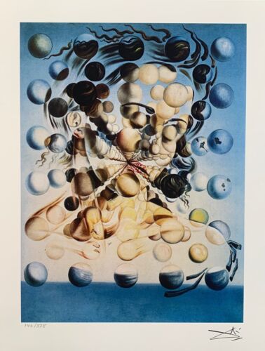 Salvador Dali GALATEA OF THE SPHERES Facsimile Signed & Numbered Giclee 15"x11" - Afbeelding 1 van 4