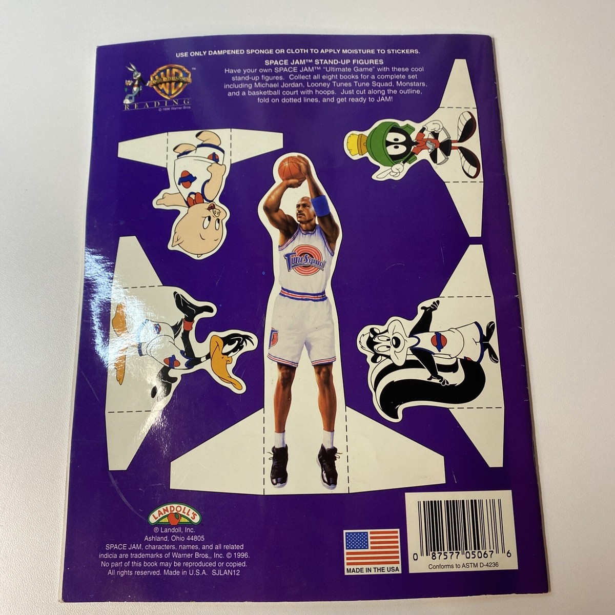 Vintage 1996 Space Jam Michael Jordan's Secret Stuff Sticker Book