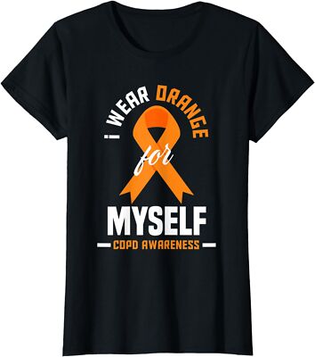 I Wear Orange For Myself COPD Warrior COPD Awareness Ladies' Crewneck T-Shirt