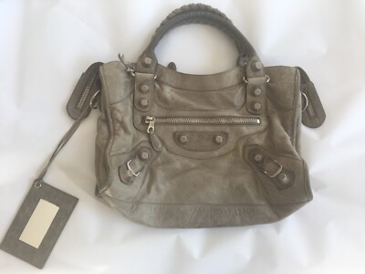 Balenciaga Giant City 21 Gray Lambskin Bag with Silver Hardware | eBay