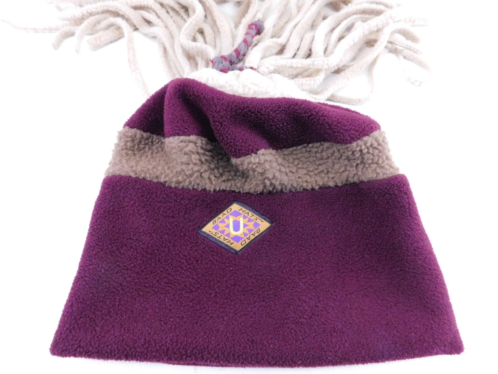 Vintage Baad Hats Fleece Hat Made in USA Snowboard Skiing Dreads Matrix
