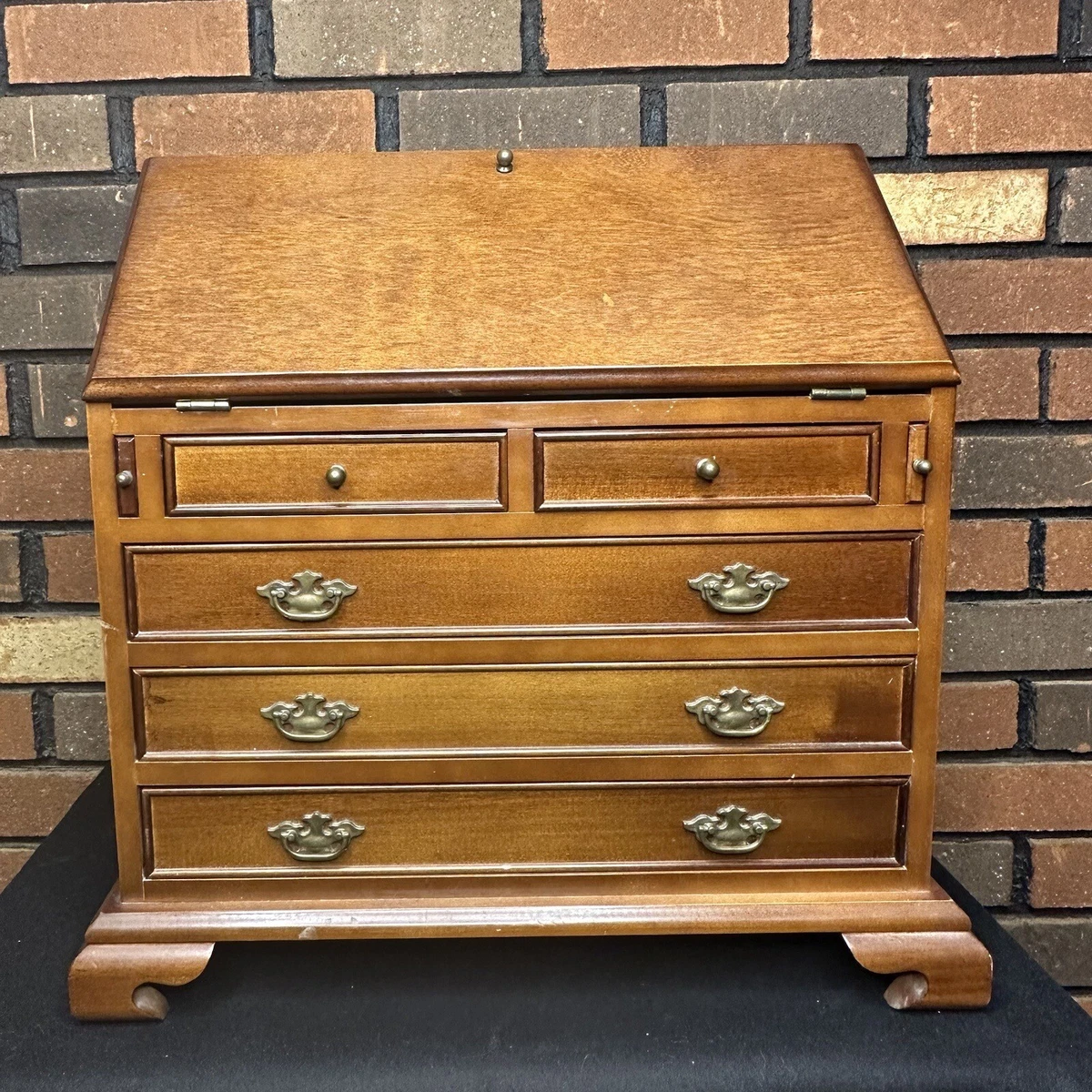 Vintage Bombay Company Wooden Diminutive Secretary Desk Jewelry