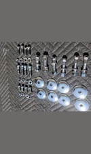 58 59 60 61 62 63 64 Chevy Impala Suspension Control Arm Bolt Kit Chrome Plated 