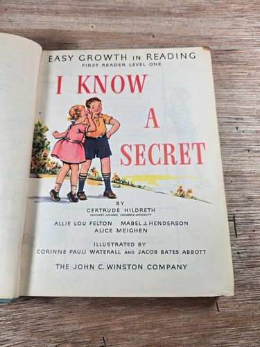 I Know a Secret by Gertrude Hildreth (1947 HC) easy growth in reading - Picture 5 of 10