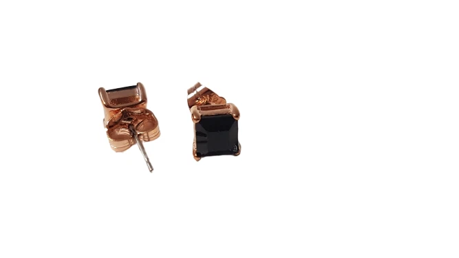 Simon Carter Square Haematite Stud Earrings Crystals from
