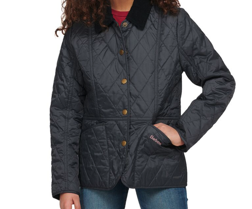 BARBOUR Liddesdale Girls' Navy Quilted 