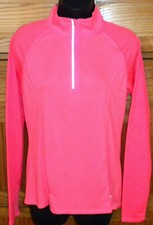 Women's DANSKIN 1/4 ZIP L/S Athletic, RUN Leisure PULLOVER w/Thumb Holes Sz M