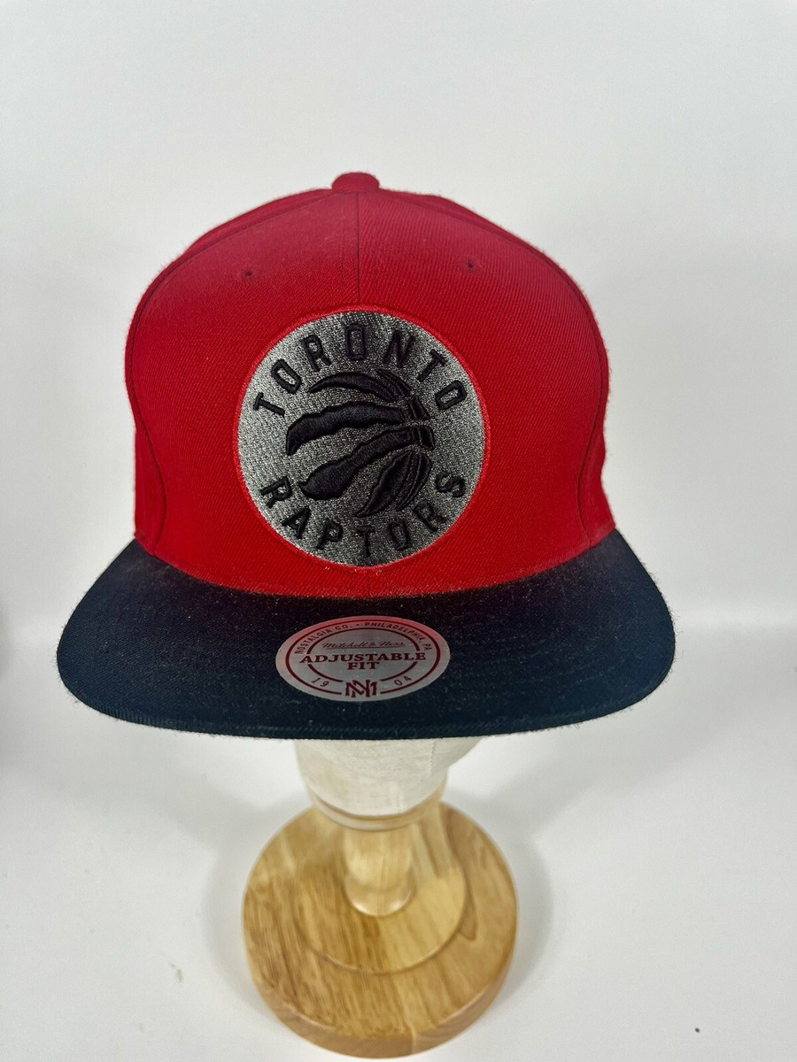 Toronto Raptors Mitchell and Ness Snapback Hat Cap Black Red