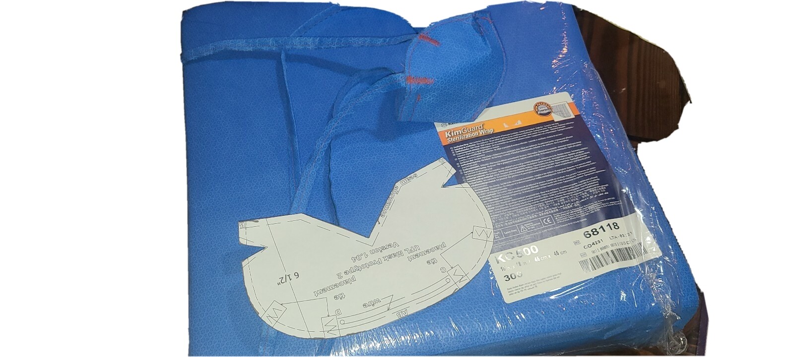 (3) SHEETS HALYARD KIMGUARD STERILIZATION WRAP 18 X 18 H500/KC500 mask material eBay