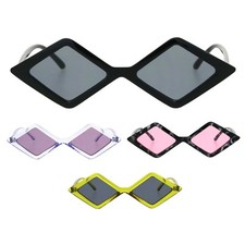 Pimpy Diamond Shape Hippie Plastic Sunglasses
