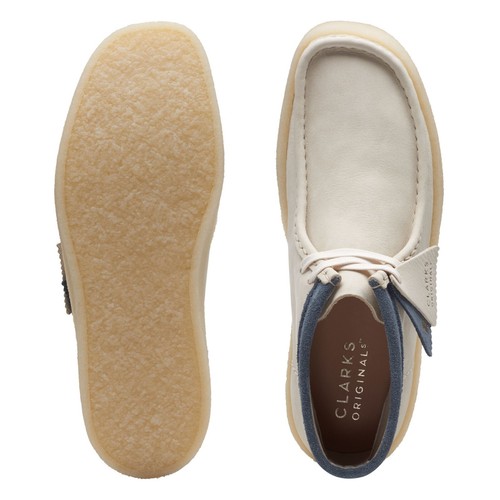 Clarks Originals Hombre Copa Wallabee Bota Blanca Nubuck 26171090 - Imagen 5 de 5