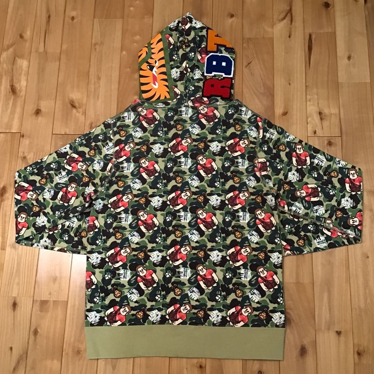 Ralph Breaks the Internet BAPE camo Shark full zip hoodie