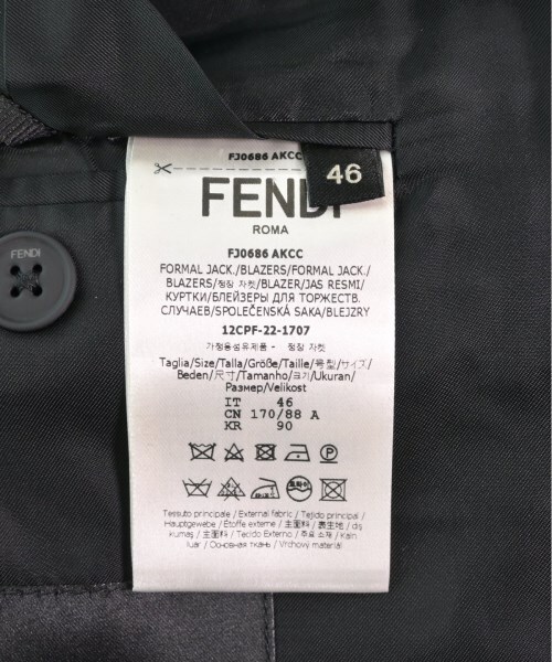 FENDI Tailored Jacket Black(Total pattern) 46(App… - image 4
