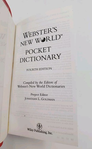Webster's New World Pocket Thesaurus & Dictionary Lot Of 2 - Picture 7 of 8