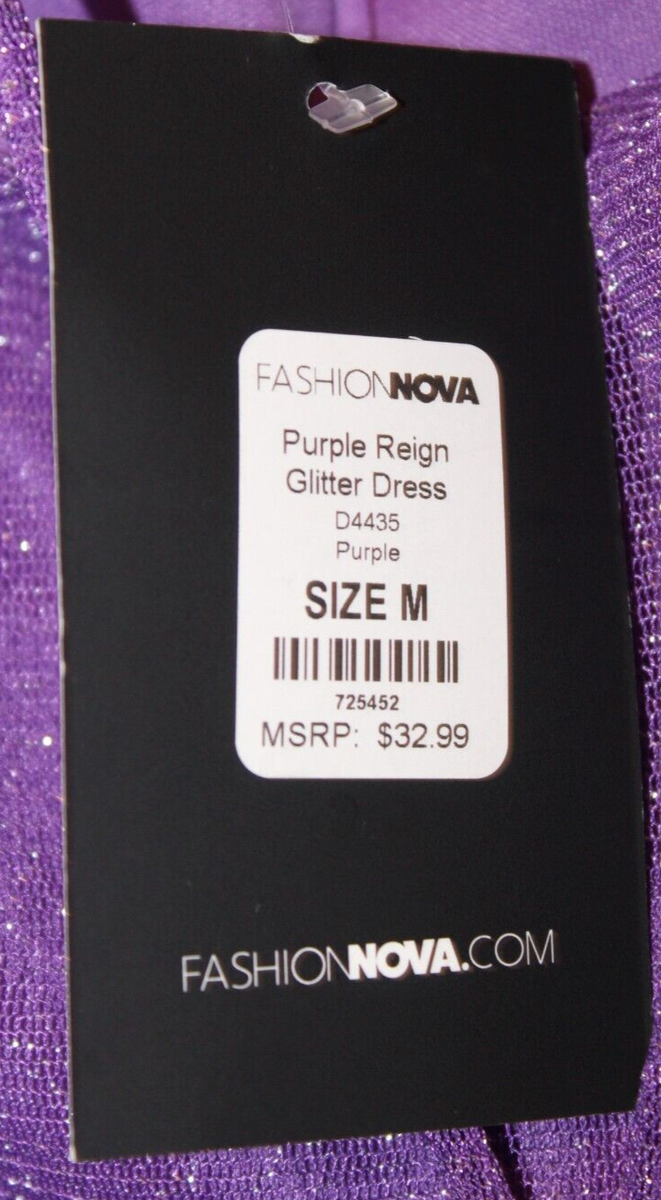FASHION NOVA purple reign glitter mini dress size M NWT | eBay