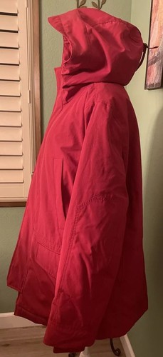 Gap Men's Snorkel Coat Red Down Jacket Medium Hooded EUC - Picture 4 of 15